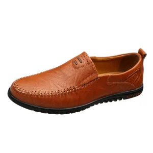 Eleganta loafers i läder