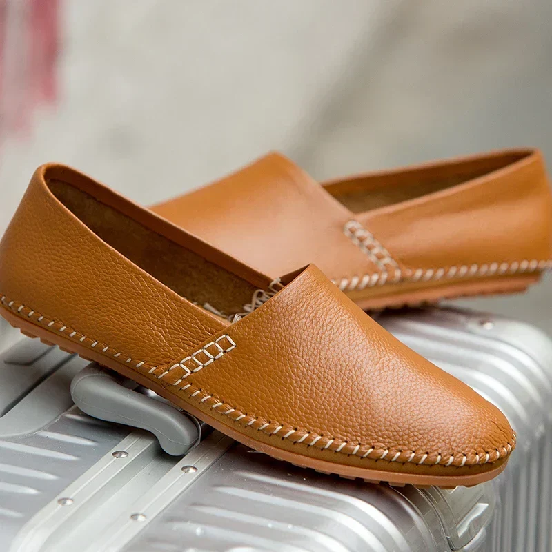 Lätta loafers i läder - Bild 7