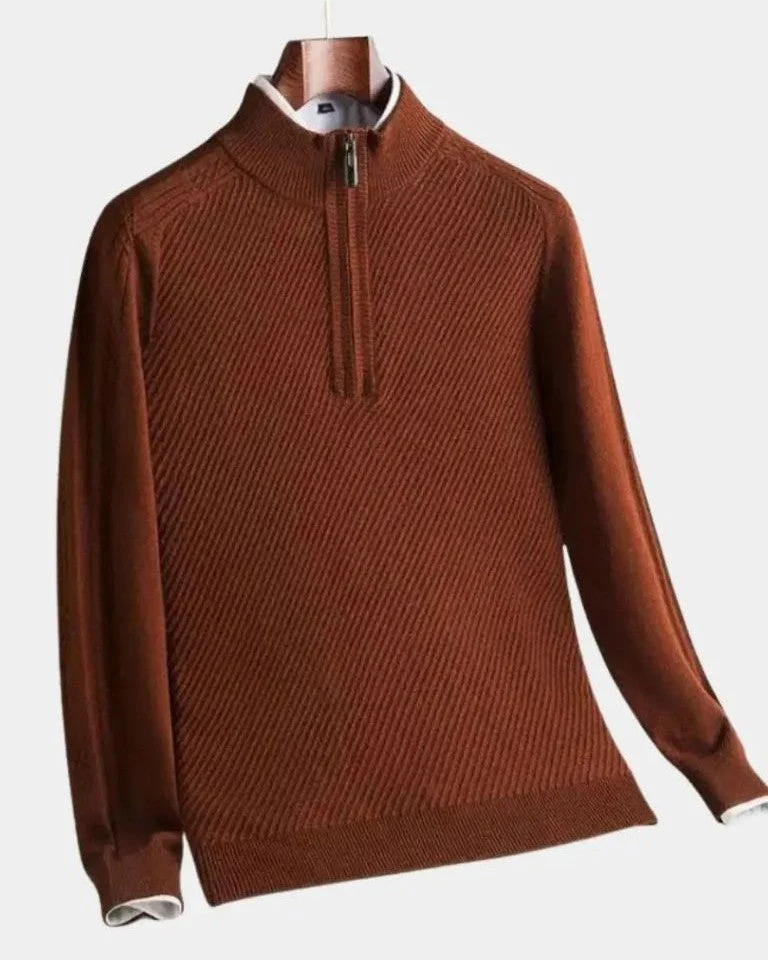Vilhelm™ | Basic tröja med halv dragkedja - Bild 7